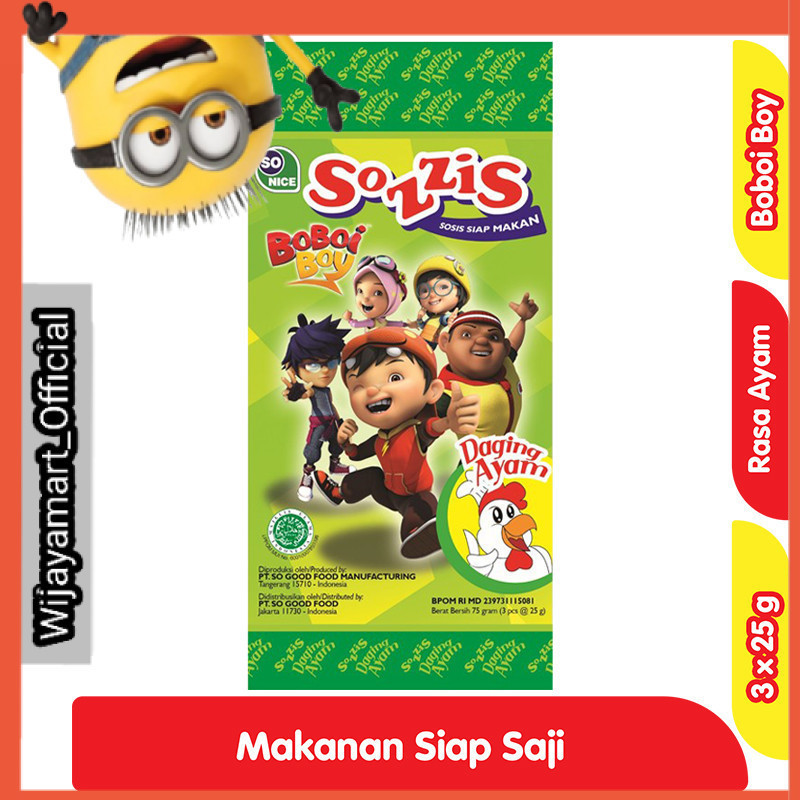 

Sozzis Sosis Siap Makan BoBoiBoy Ayam 3 x 25 g