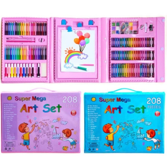 

Art Full Set Crayon 208, 150, 42 Pcs , Krayon Alat Lukis Anak Pensil W