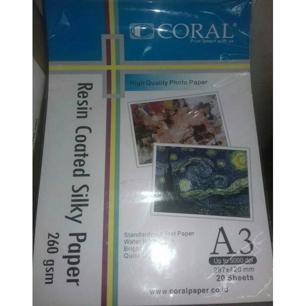 

photo paper silky a3 coral