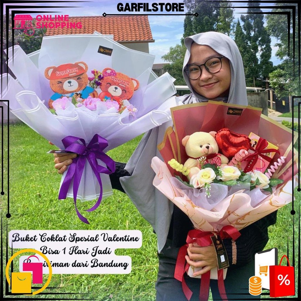 

Buket Coklat Silverqueen Bear Terbaru Size Medium Hadiah Unik Bouquet Valentine Kado Pacar Gift Ultah Kejutan Anniversary Custom Request Viral Coklat Beruang Panda D Gratis Ongkir