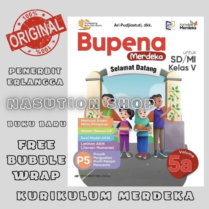 

GRATIS ONGKIR Buku Bupena Volume 5A Erlangga Kelas 5 SD/MI Kurikulum Merdeka ORI