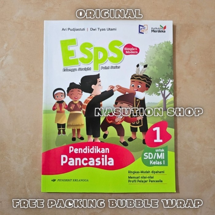 

BERMUTU Buku Esps Pendidikan Pancasila Kelas 1 SD/MI Erlangga Kur Merdeka KM