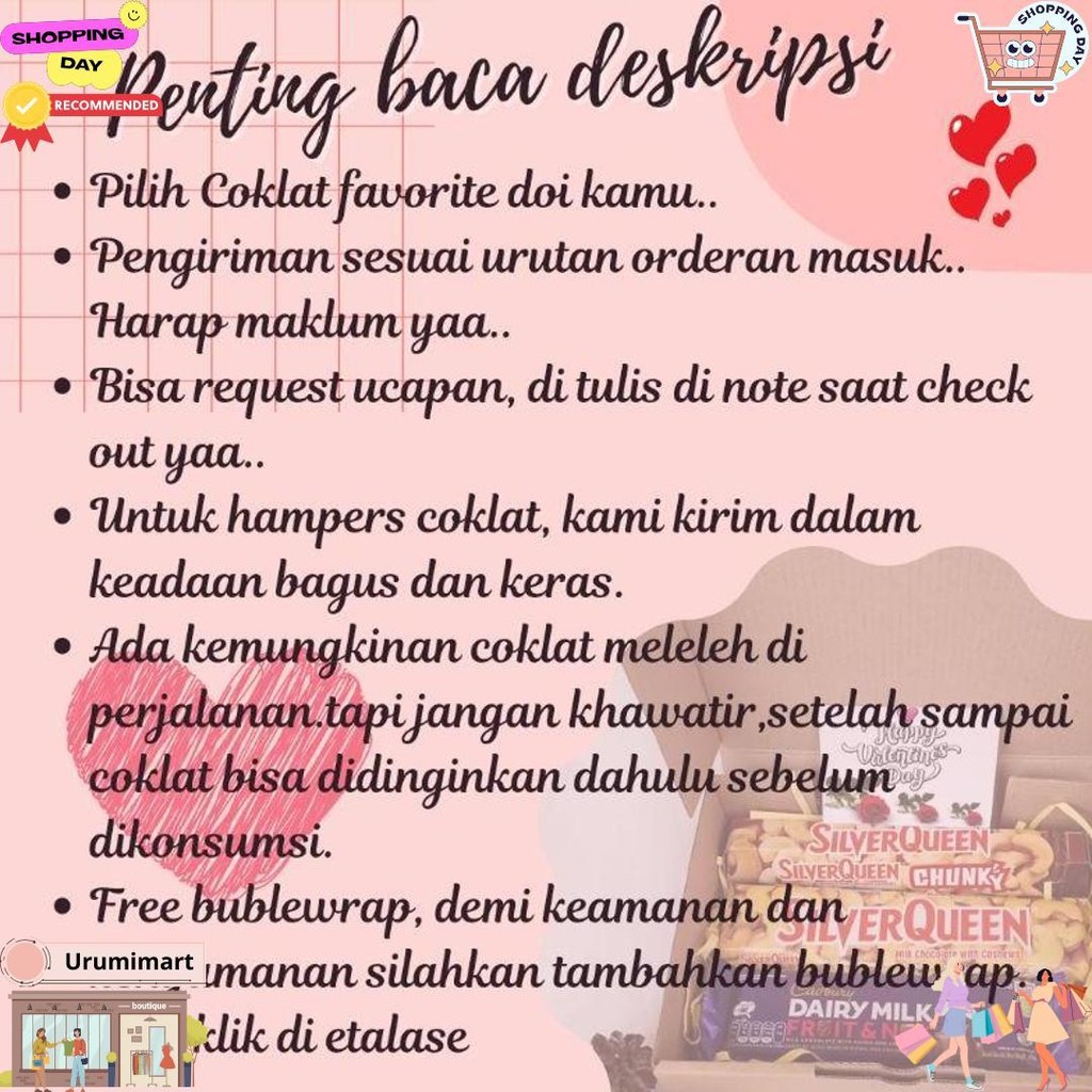 

Hampers Coklat Valentine/Kado Ulangtahun/Kado Anniversary D Best Seller