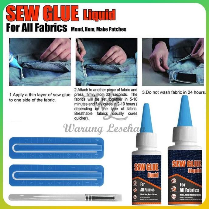 Promo Sewing Glue Lem Kain Tanpa Jahit Kuat Menempel Permanen COD