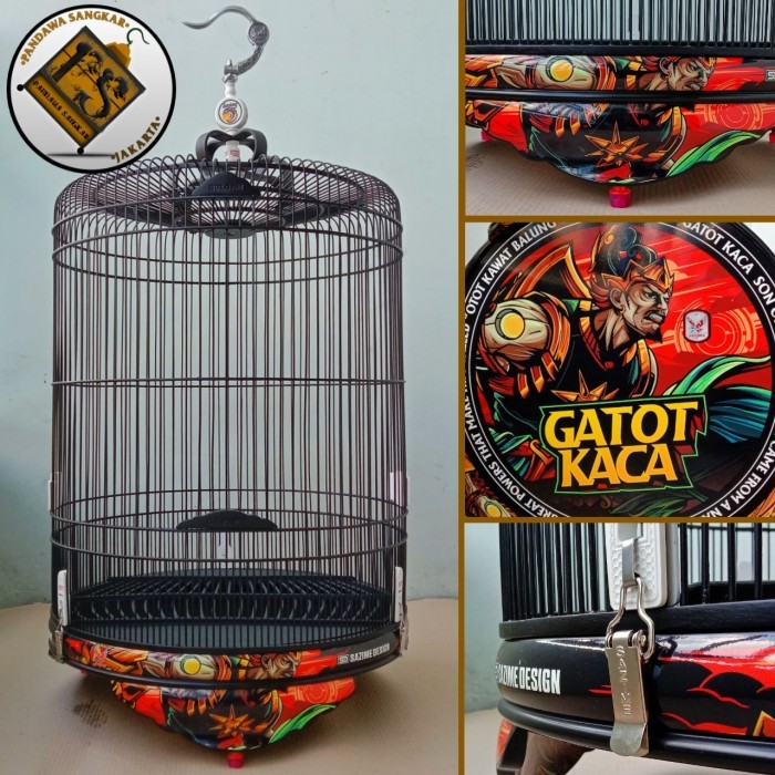 TERLARIS SANGKAR/KANDANG MURAI SAZIME PVC DECAL GATOTKACA