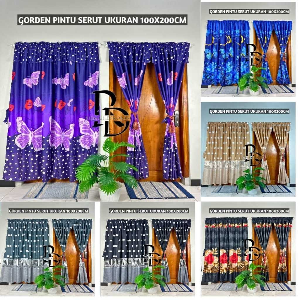 Belilah Gorden Pintu Atau Jendela Panjang Kamar Tidur Aesthetic Mewah Minimalis Ukuran 100Cm X 200Cm