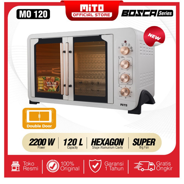 MITO Oven Listrik Bosca Series Double Door 120L Kapasitas Besar MO120