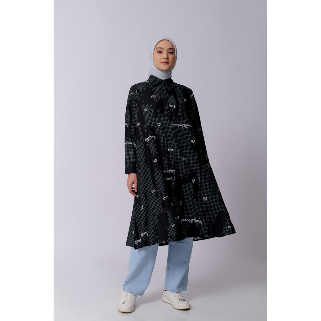 ZM Zaskia Mecca - Heyza Midi Dress - Aksara Nusantara - Aksara Jawa