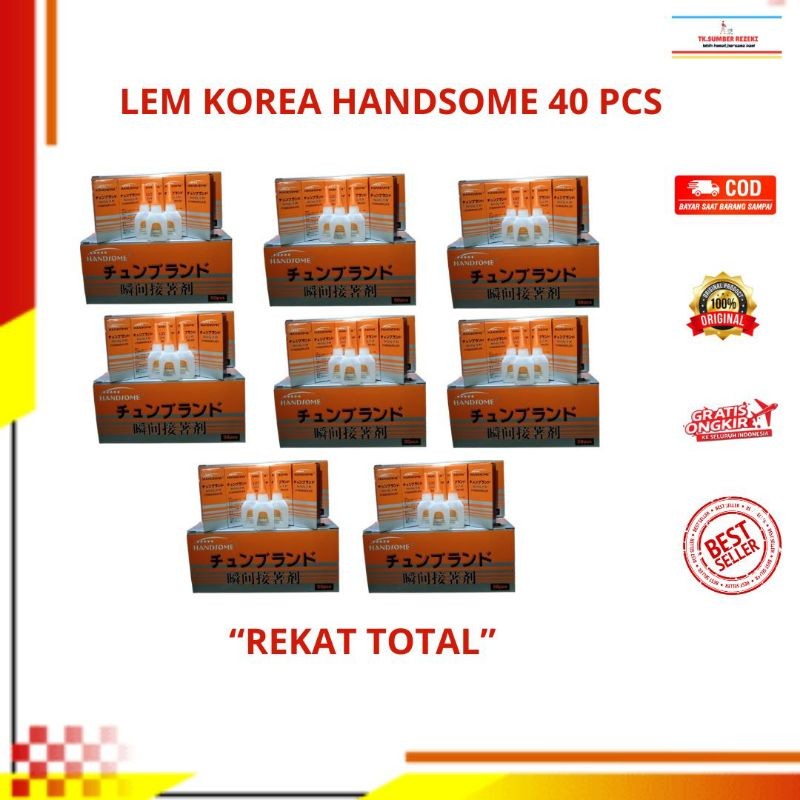 

[PAKET HEMAT] HANDSOME Lem Korea Isi 40 Pcs PROMO MURAH / Lem Korea HANDSOME ISI 40 Pcs PROMO MURAH