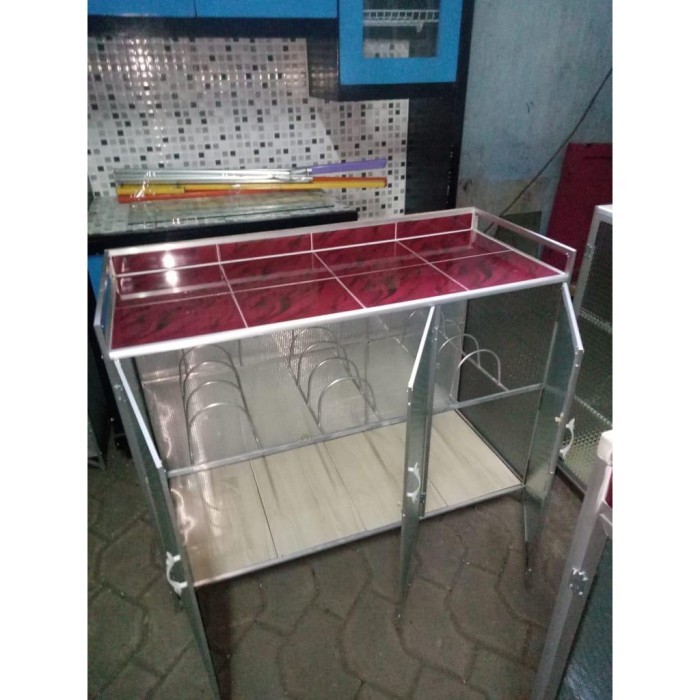 meja kompor wastafel rak kompor 3 pintu meja kompor murah rak piring