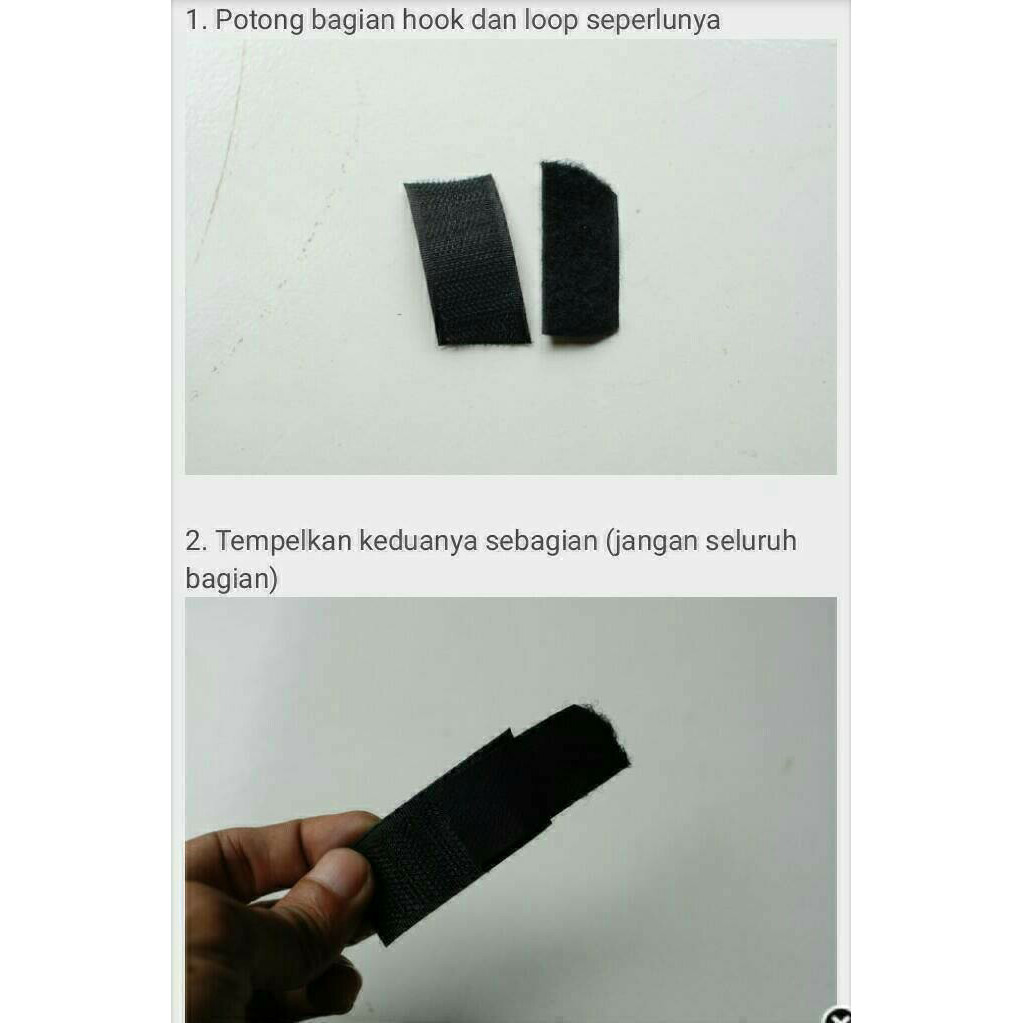

Perekat Velcro Lebar 10 cm Hitam (Kretekan) Per Roll 18 m