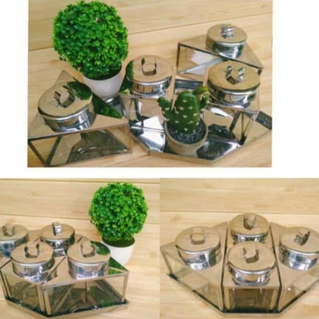 Toples Set Perahu Motif Kaleng Kerupuk / stainless krupuk unik