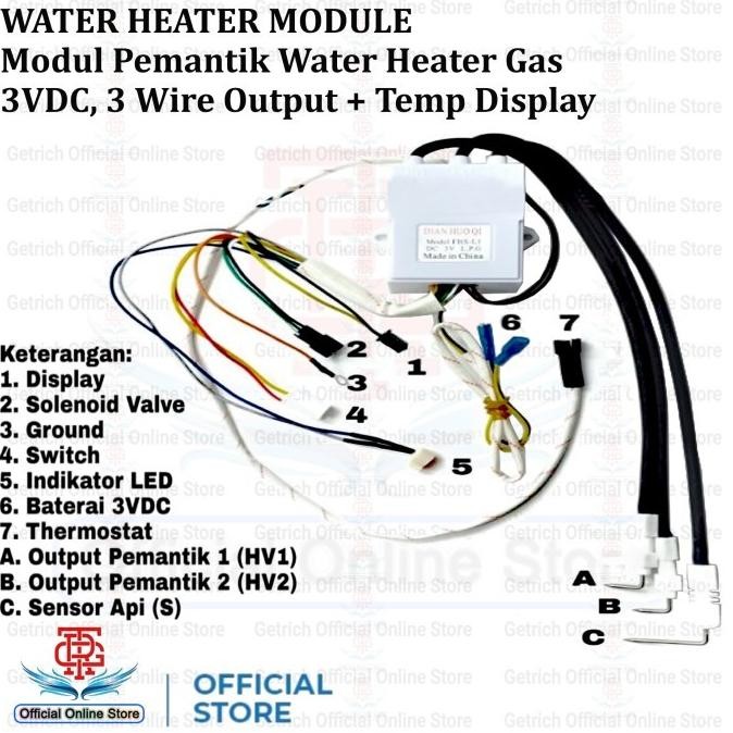 :<:<:<:<] Modul igniter pemantik kompor Gas LPG Water Heater Dryer FHS-L1