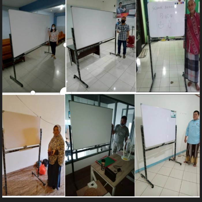 

Papan Tulis Whiteboard Standing Magnet Single Face ZETTAKI 90x180cm