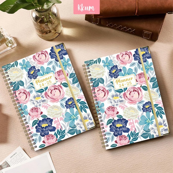 

Terlaris Daily Weekly Monthly Planner A5 2025/ Buku Catatan A5 Bahasa Inggris 2025 Coil Diary Agenda