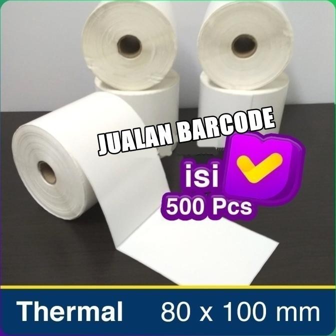 

Sale Resi Label Barcode 80 X 100 Kertas Sticker Thermal 80X100 Mm (500 Pcs)