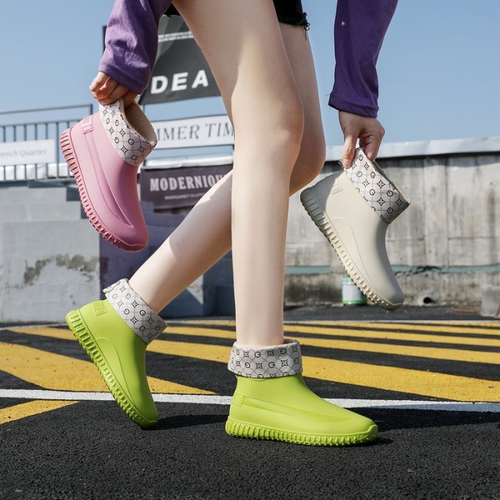 Sepatu Boot Fashion Wanita Anti Air Sepatu Kerja Wanita 599