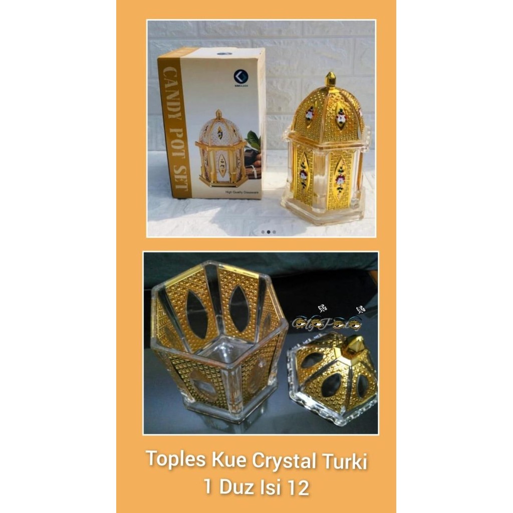 TOPLES KUE CRYSTAL TURKI TOPLES KACA KUE LEBARAN BENTUK MESJID