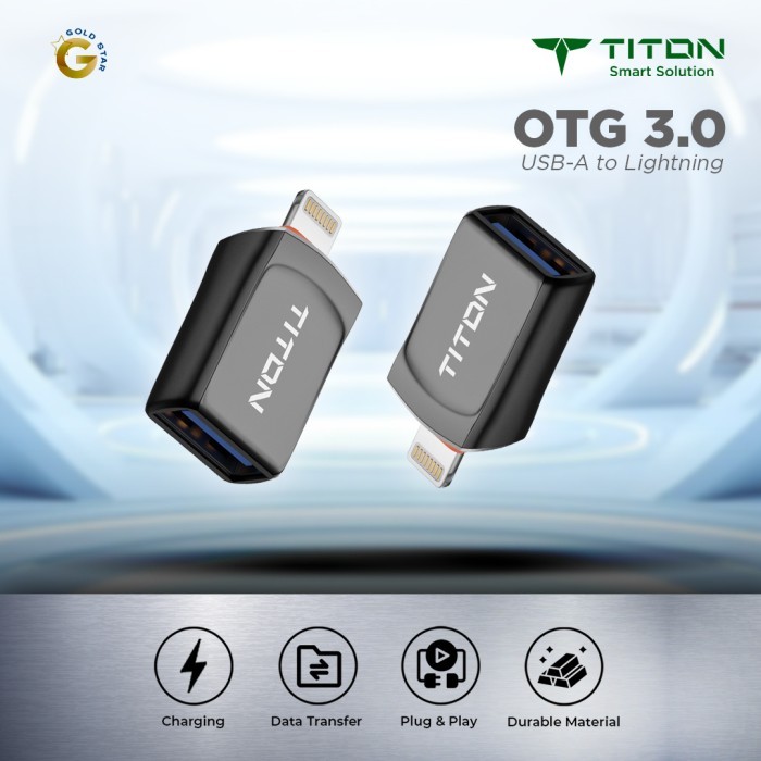 Terlaris Titon OTG iPhone Adapter USB-A to Lightning USB 3.0 Flashdisk Data Transfer iPhone X XR 11