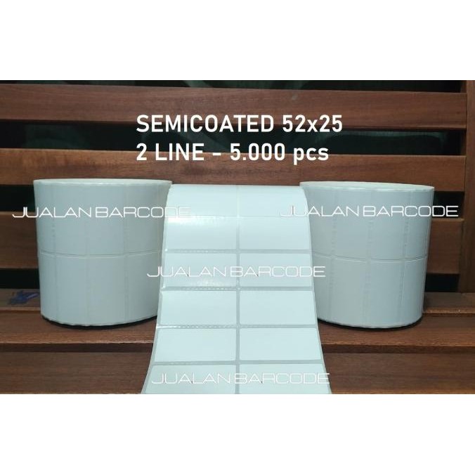 

Sale Label Barcode Semicot Uk 52X25 | 52 X 25 Mm 5000 Pcs Core 1 Inch Semicoated