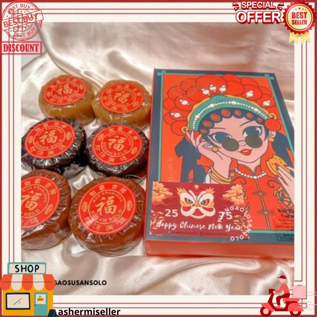 

Box Of Happiness 3 Rasa ( 1,5Kg ) Kue Keranjang Asli 100% Cap Susan Solo Hampers Imlek Nian Gao Tiam Pan Kue Cina Kue China Hampers Chinese New Year Kue Keranjang Durian Kue Keranjang Coklat D Gratis Ongkir