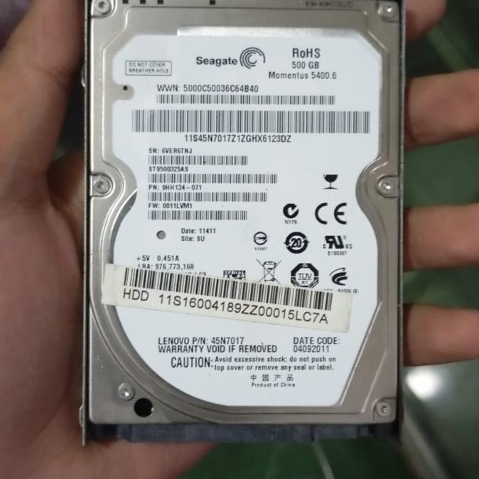 HDD SEAGATE 500gb copotan laptop