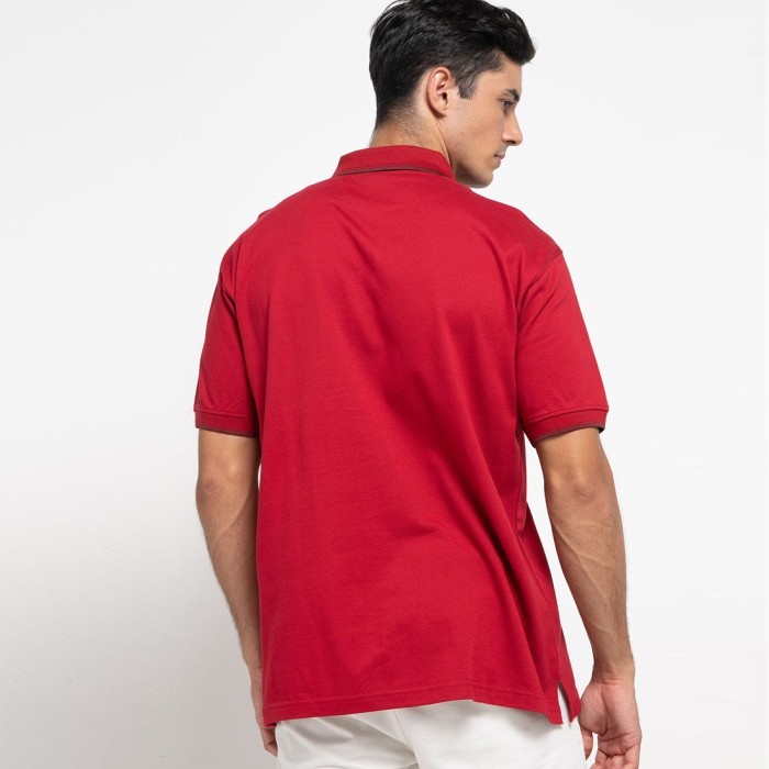 Crocodile CRCOLE Burgundy - Kaos Polo Pria Original - Katun