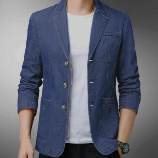 Sale [Jas Blazer Jeans Denim Austin Sc] Blazer Pria Denim Varian Warna