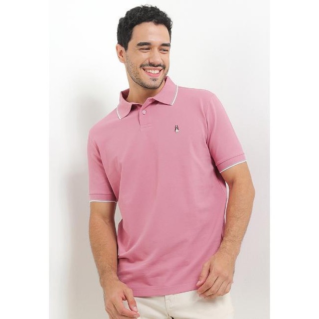 Hush Puppies Kaos Polo Pria Cord 4 Dusty Pink