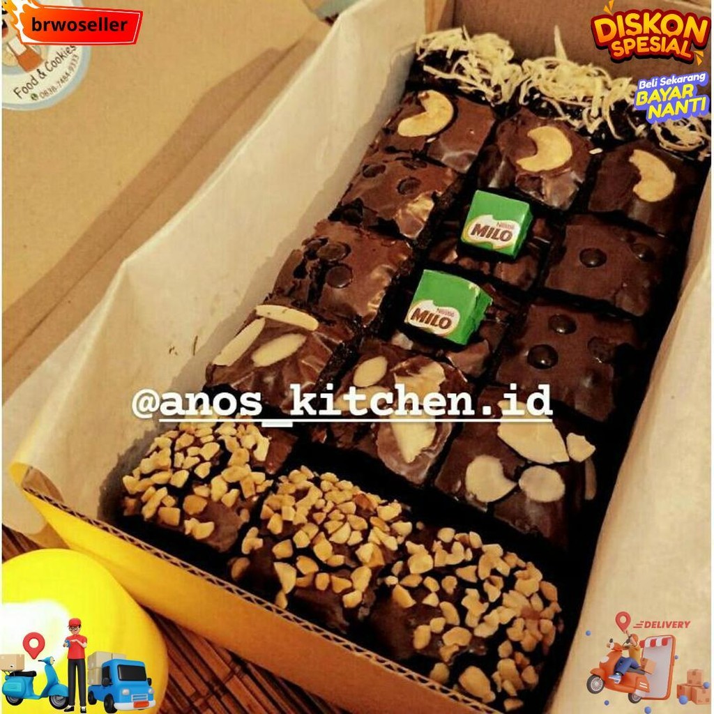 

Brownies Fudgy Dark Cokelat Skat 20X10 (Isi 18 Pcs) (Produk Terbaru Hari Ini) D Promo 2.2