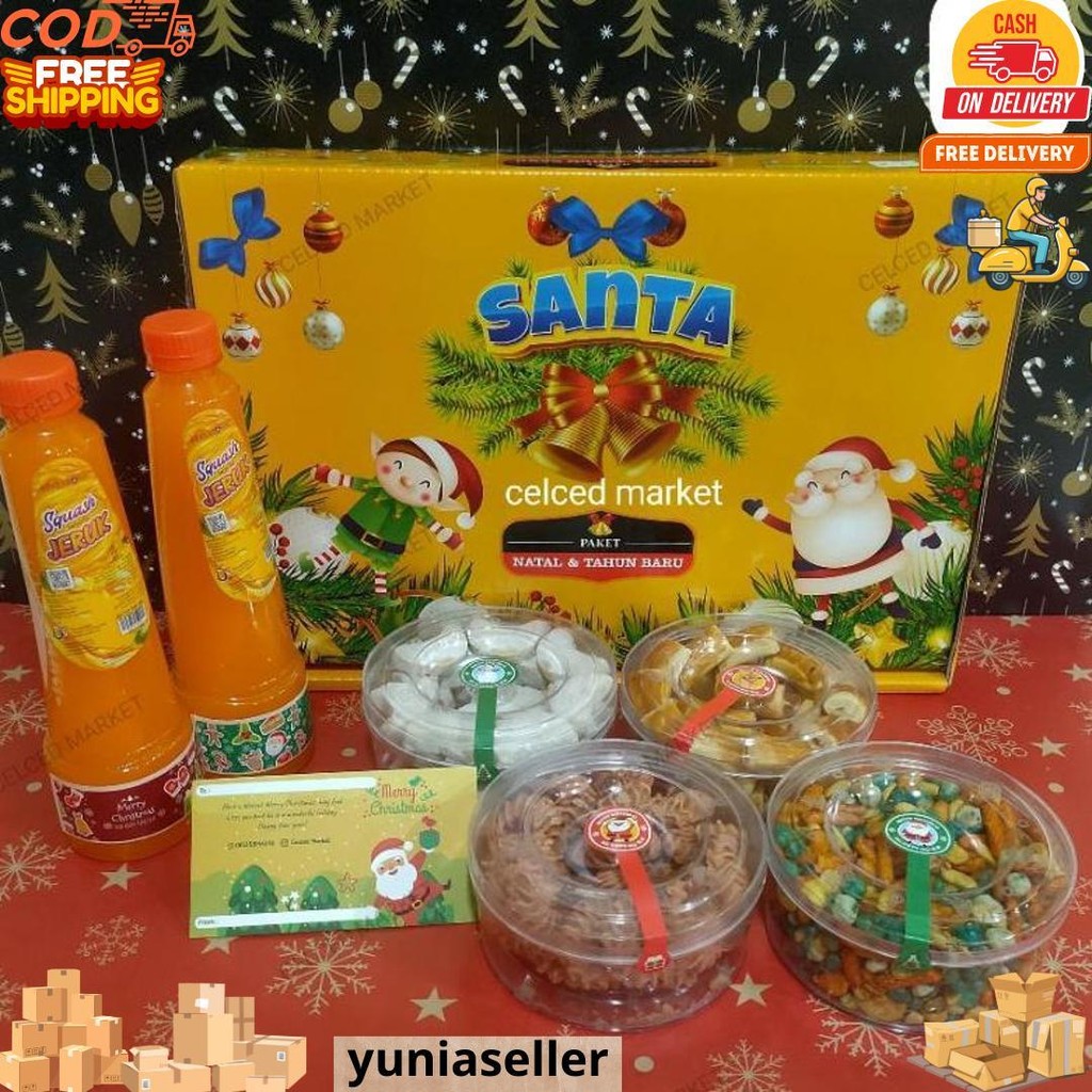 

[Promo] Kue Kering Natal 2024 Merry Christmas | Hampers Kado Hadiah Natal Dan Tahun Baru D Cod