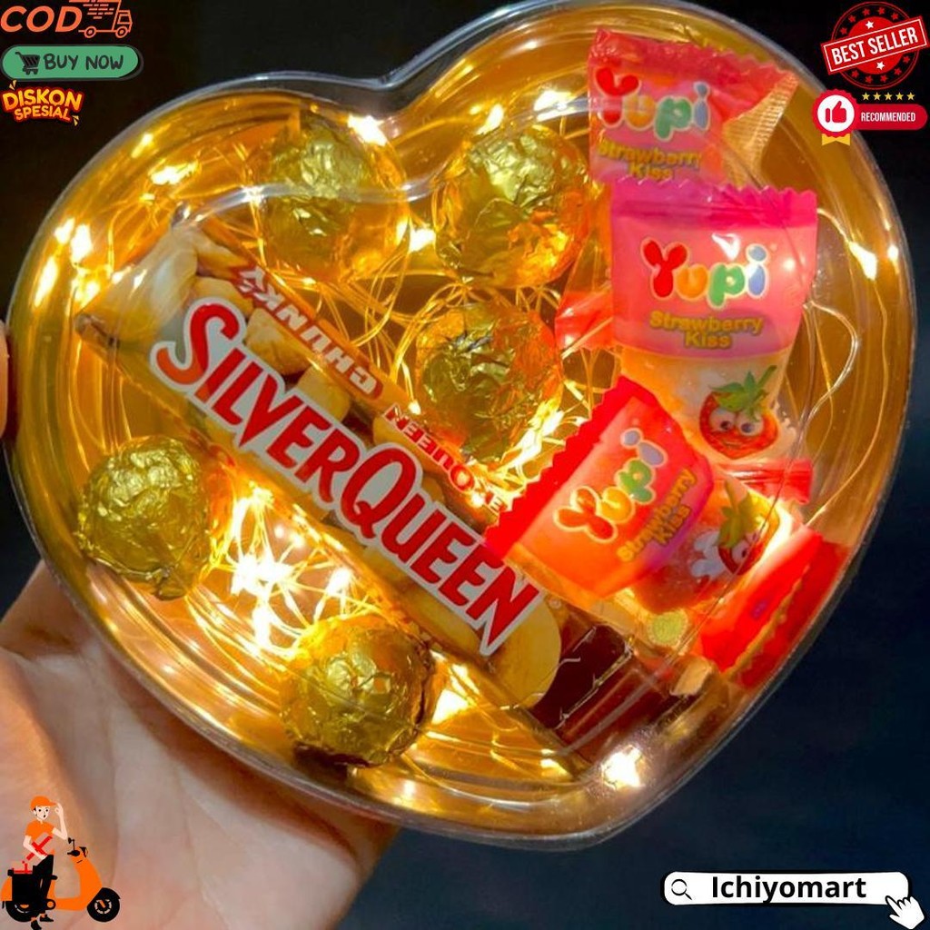 

(Langsung Kirim) Hampers Coklat Kado Mini Giftbox Lampu Love Valentine (Kdw176 D Sale