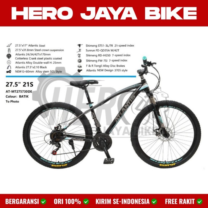 Sepeda Gunung MTB Atlantis 27,5 730 RSPRO DISC Brake ORIGINAL