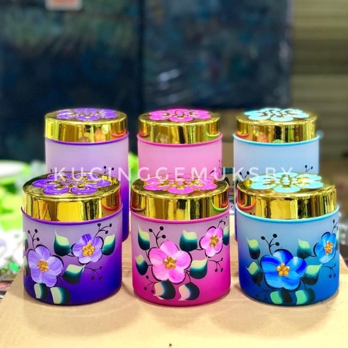 Toples Kaca Iwatani Bijian Natal Atau Lebaran Cantik Motif Dove Hiasan