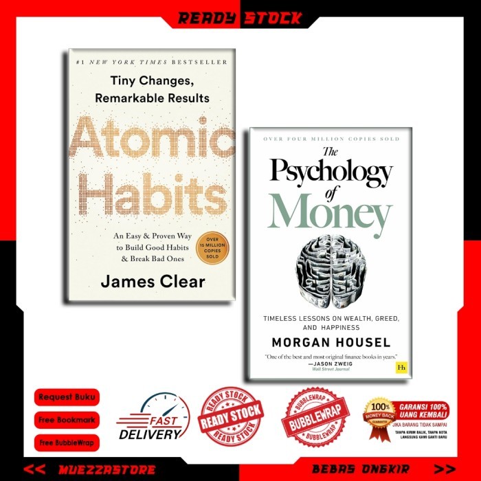 TERLARIS ATOMIC HABITS BY JAMES CLEAR (ENGLISH/INDONESIA) MURAH MURAH