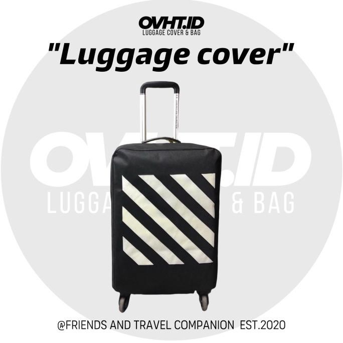 sarung koper cover koper 20 inch off_white