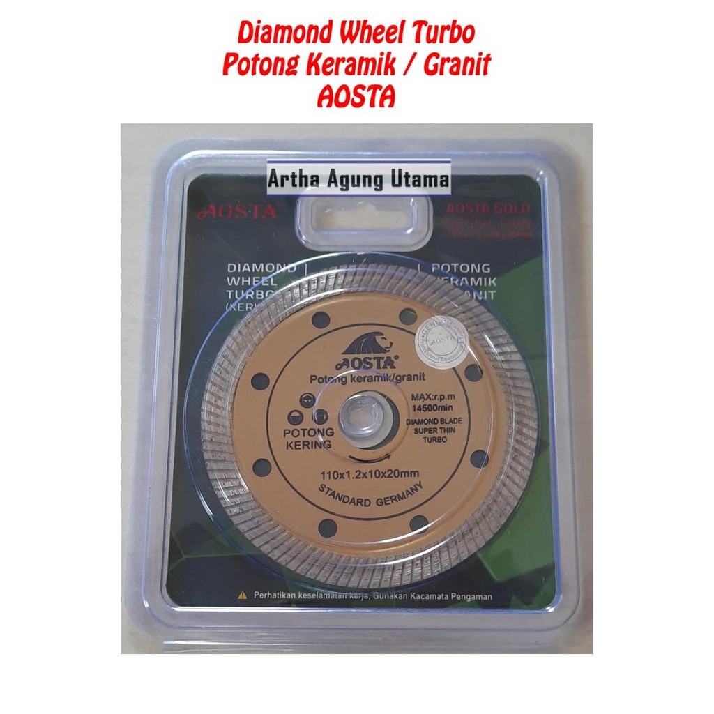 Kualitas terbaik] Mata Potong Keramik / Granit / Diamond Wheel Turbo Aosta