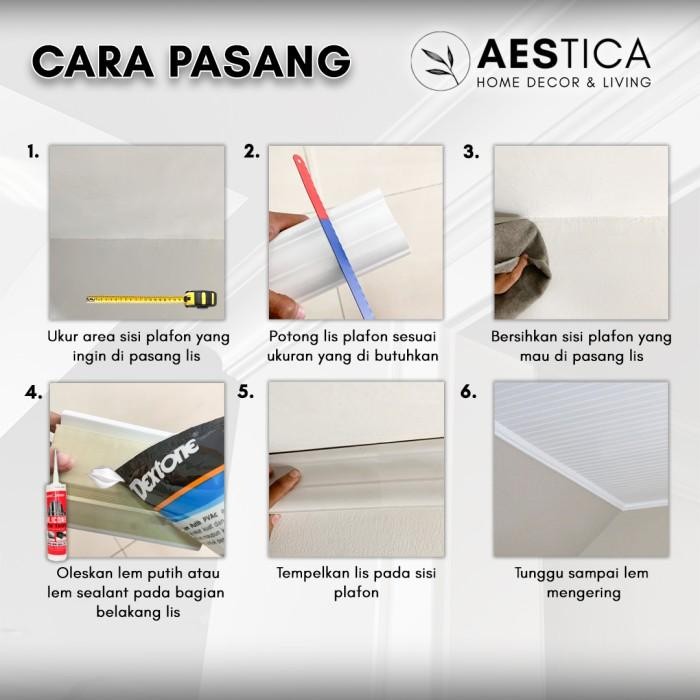 Lis Siku  Aksesoris List Plafon Pvc Dekorasi Dinding Rumah | Aestica