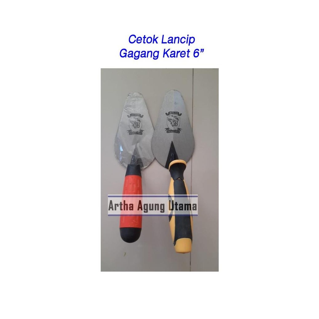 +%+%+%] Cetok Semen Lancip 5" & 6" Tebal Gagang Karet