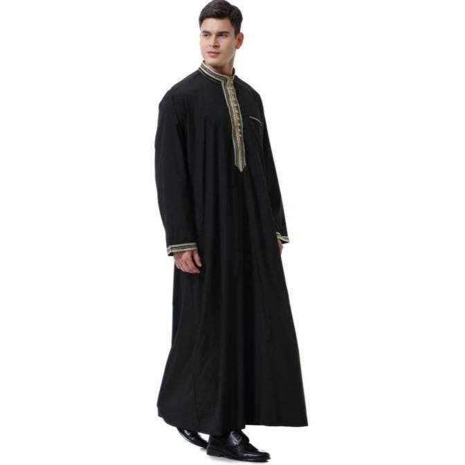 Grosir Baju Koko India Kemeja Kurta Muslim Pria / Qurta Kaftan Robe Men