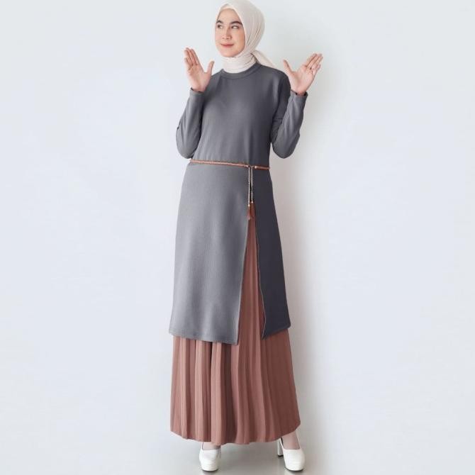 Grosir Baju Tunik Wanita Lengan Panjang / Tunik Rajut Best Quality