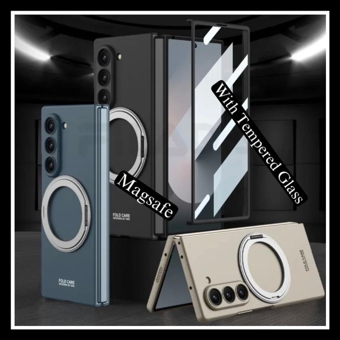 Samsung Galaxy Z Fold 6 Fold6 5G Spin Magsafe With Glass Original Case Hard Casing Ring Hardcase