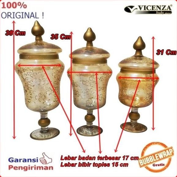 Toples Sultan Toples Turki Toples Kaca Lebaran Set 3 Pc Vicenza V 407