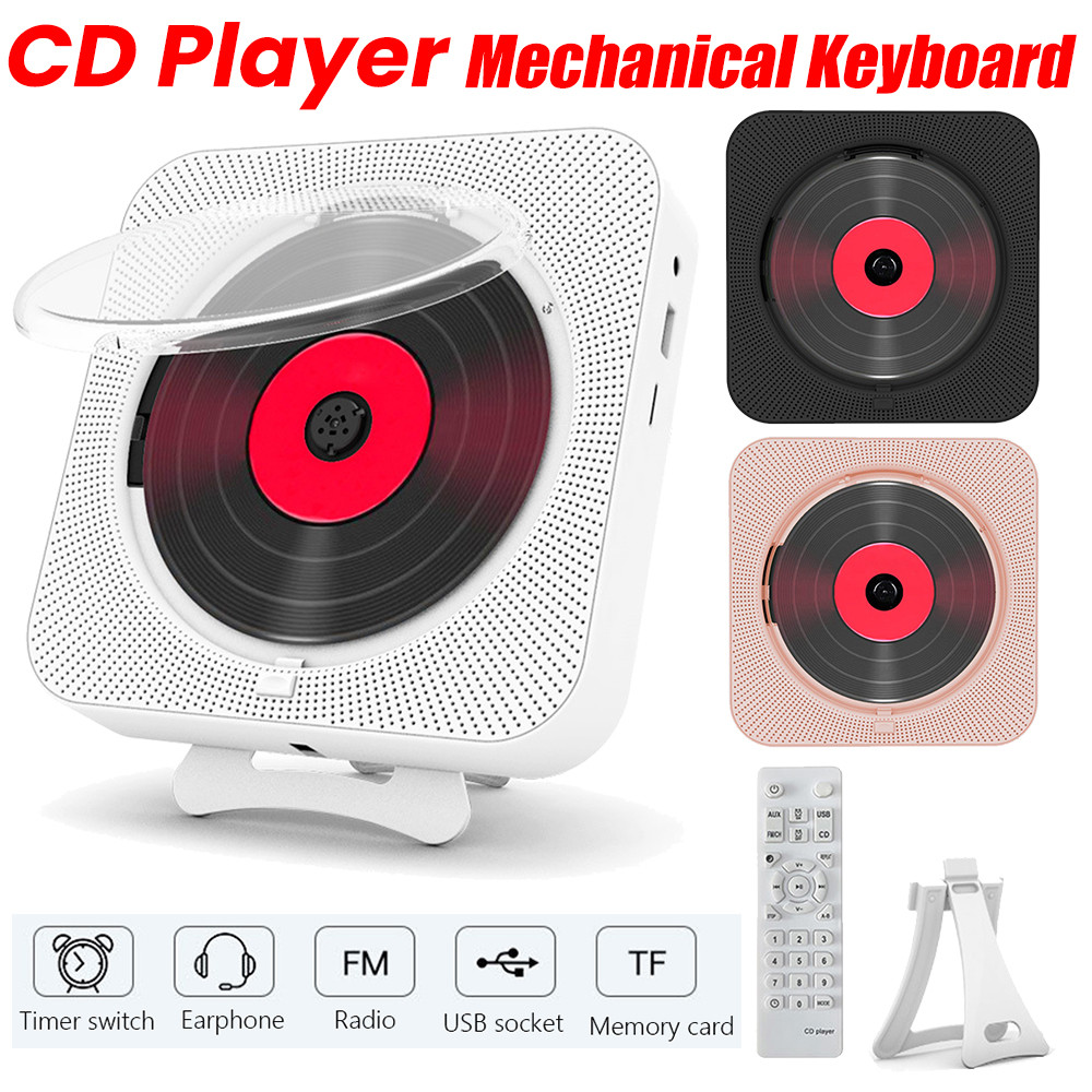 Portab CD Player Bluetooth Speaker Stereo Wall Mounted CD
