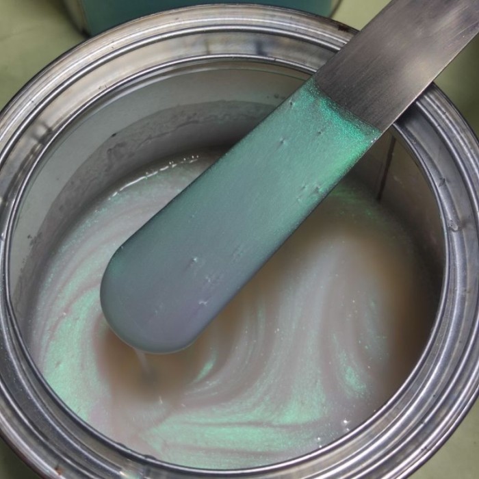 TERLARIS TERLARIS CAT PU BUNGLON PUTIH 250ML EFEK HIJAU BIRU UNGU BUNGLON GREEN GASKENS AUTOMOTIVE