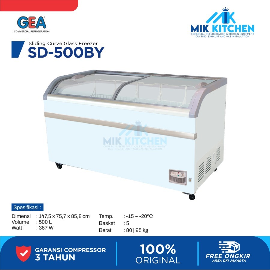 GEA Sliding Curve Glass Freezer SD-500BY / SD 500BY / SD500BY