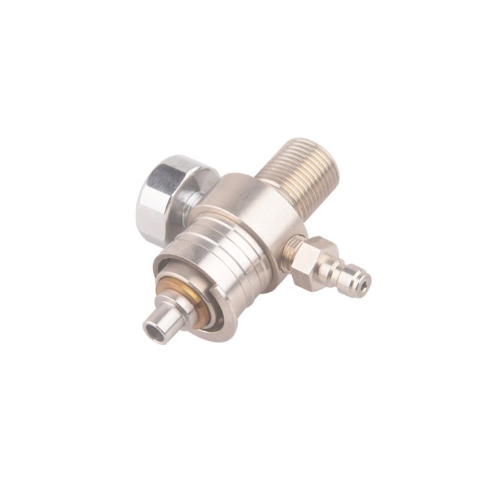 CHROMEE 8MM High Pressure Single Hole Airforce Valve Fittings HPA Sodastream Air Tank Soft Regulator