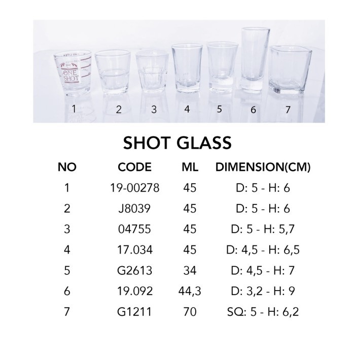{{{{}}] SHOT GLASS / SLOKI / GELAS KECIL / GELAS KACA