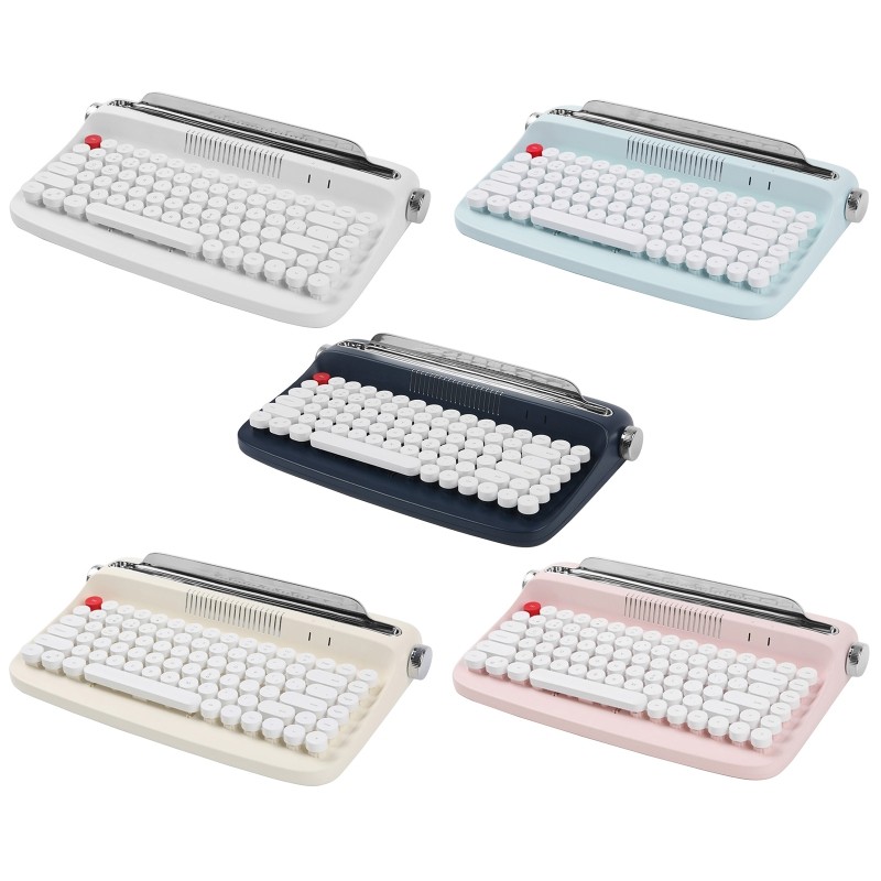 Bluetooth-compatib Wiress Keyboard Offi Typewriter