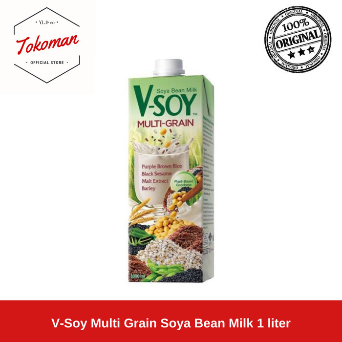 

(GRAB/GOJEK) Vsoy Multigrain Soya Bean 1 liter/ V-Soy Multi - 1 KARTON